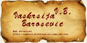 Vaskrsija Barošević vizit kartica